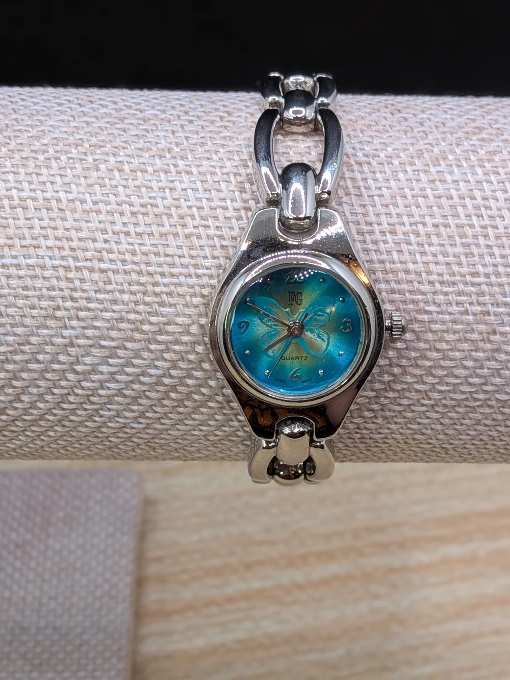 Vintage Y2K Faded Glory Blue/Green  Butterfly Watch